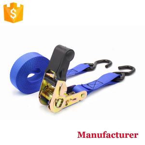 1inch 25mm 1500lbs Commercial Rubber Load Securing Ratchet Tie Down Straps